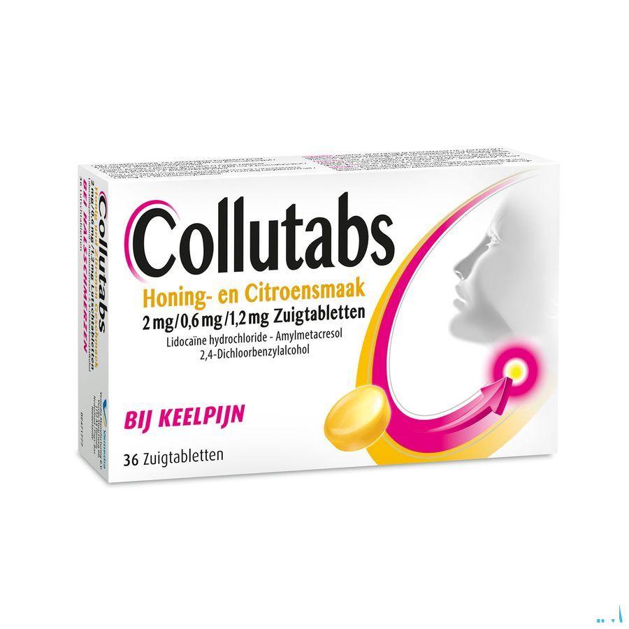 Collutabs Miel Citr.2 mg/0,6 mg/1,2 mg Past. Sucer 36