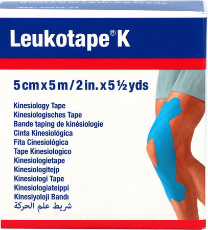 Leukotape K Kleefwindel Elast Lichtblauw 5cmx5m 1