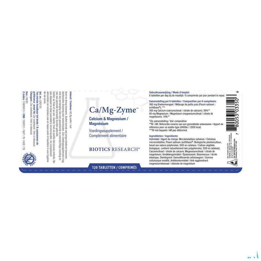 Biotics Ca/Mg-Zyme 120 comprimés  -  Energetica Natura