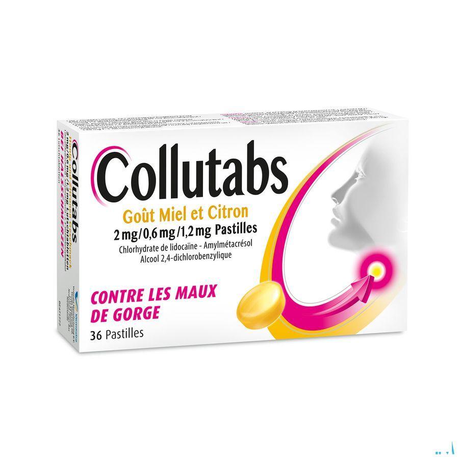 Collutabs Miel Citr.2 mg/0,6 mg/1,2 mg Past. Sucer 36