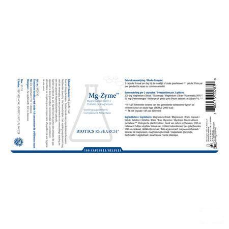 Biotics Mg-Zyme 100 gélules  -  Energetica Natura