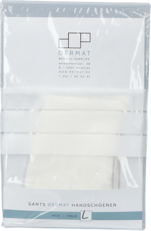 Dermat Handsch 2 Large 100% Katoen  -  Dermat
