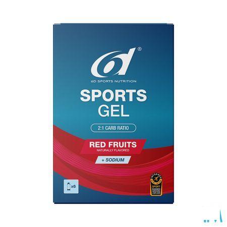 6D Sports Gel Red Fruits 6X45ml