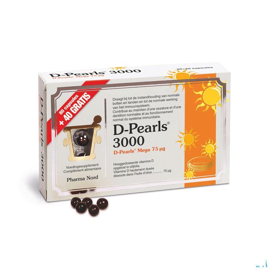 D-pearls 3000 Capsule 80 + Capsule 40 Pack  -  Pharma Nord