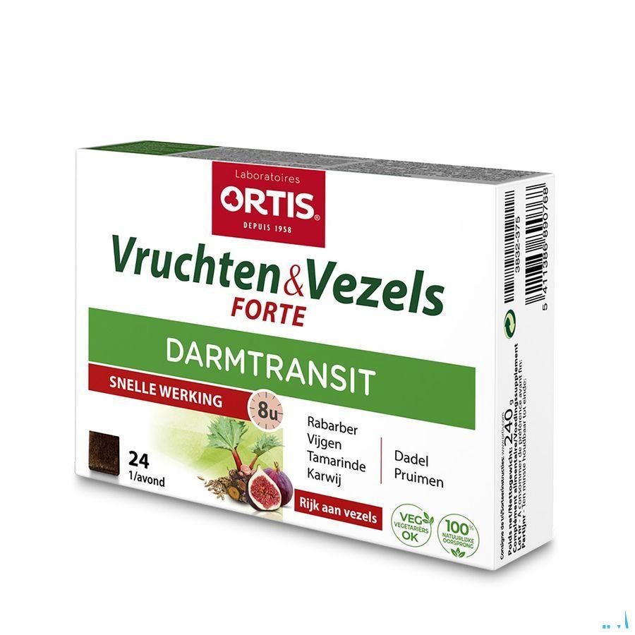 Ortis Vruchten & Vezels Forte Blokje 24  -  Ortis