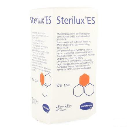 Sterilux Es 7,5x7,5cm 12l.nst 100 P/s  -  Hartmann