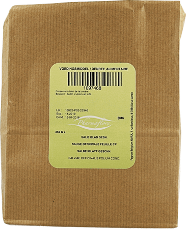 Salieblad Gesneden Doos 250 gr  -  Fagron