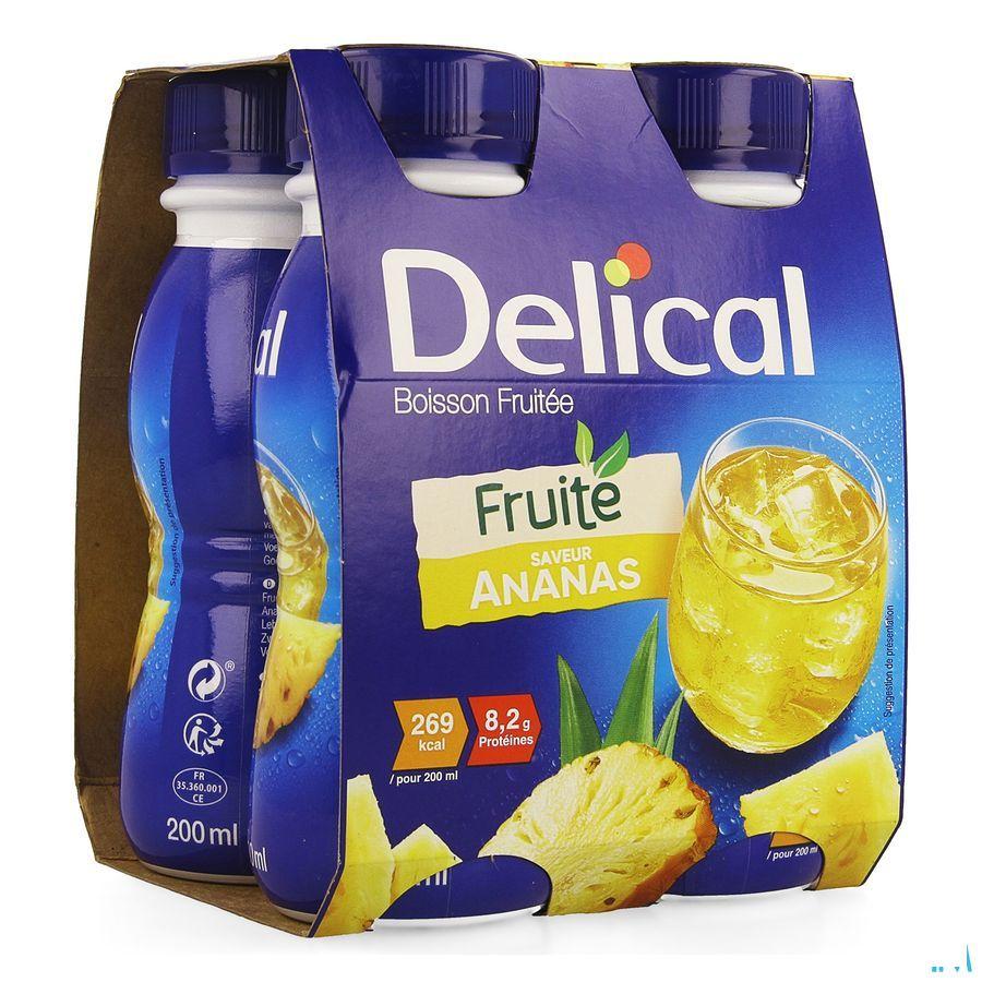 Delical Vruchtendrank Ananas 4x200 ml  -  Bs Nutrition