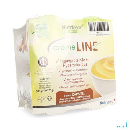 Cremeline + Caramel zonder lactose 4x125 gr  -  Nutrisens Medical