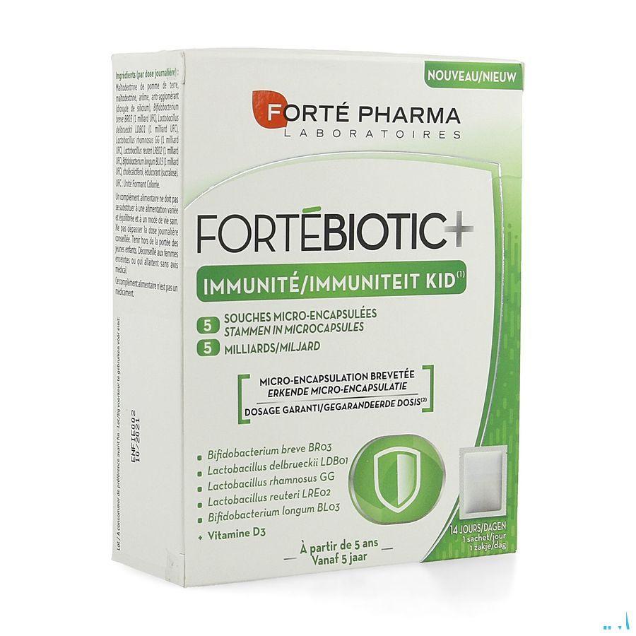 Fortebiotic+ Immuniteit Kid Vanille Sach 14  -  Forte Pharma
