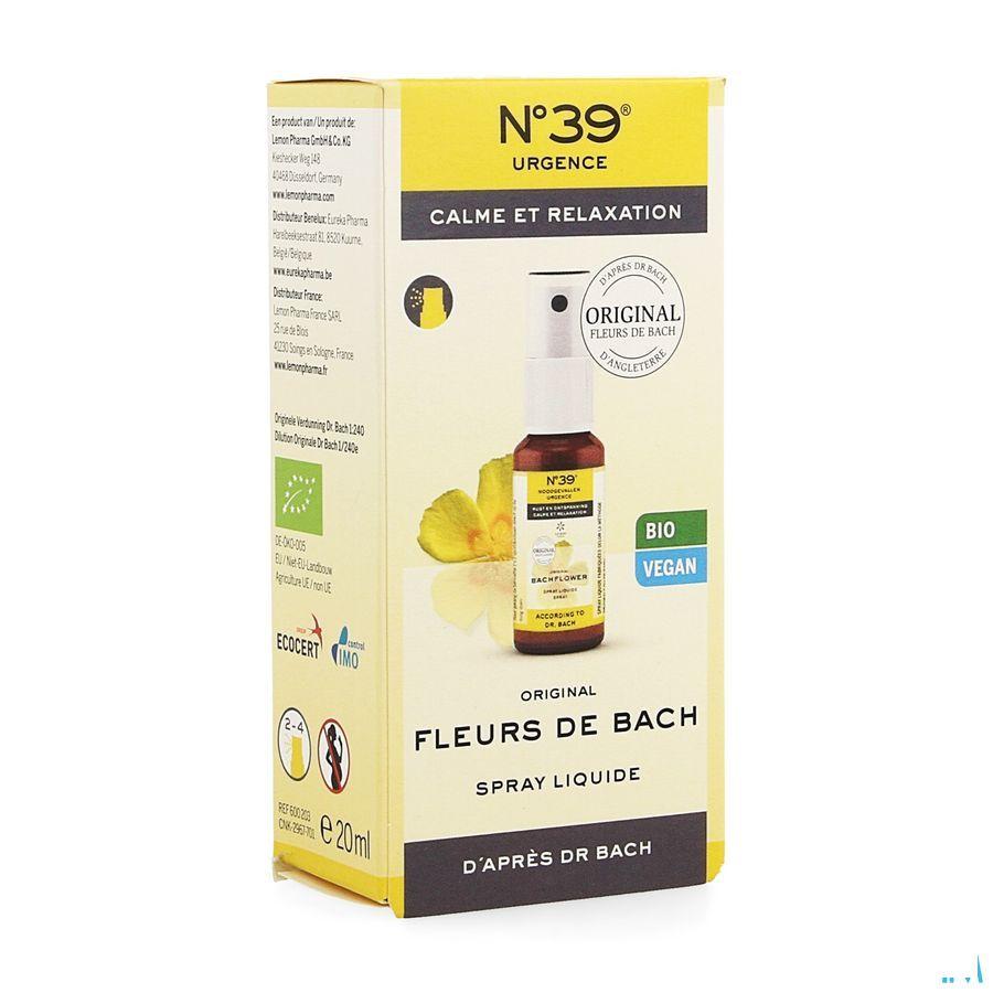 Bachbloesem Bio Nr 39 Noodgevallen Spray 20 ml  -  Eureka Pharma