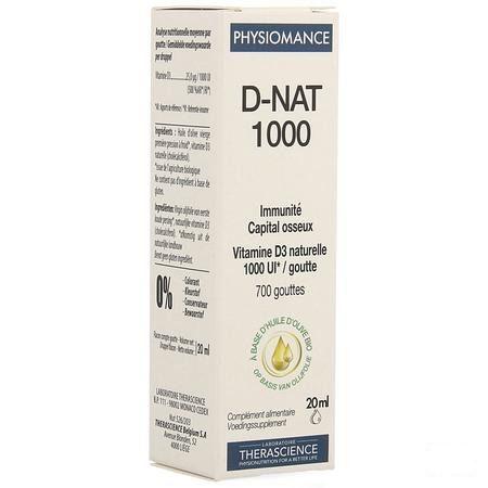 D-Nat 1000 Flacon Druppels 20 Ml Physiomance PHY269  -  Therascience