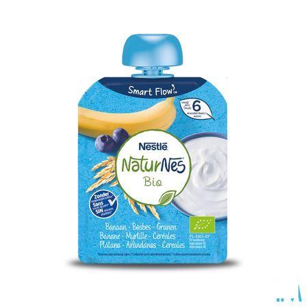 Naturnes Bio Yaourt Banane Myrtille Cereales 90 gr  -  Nestle