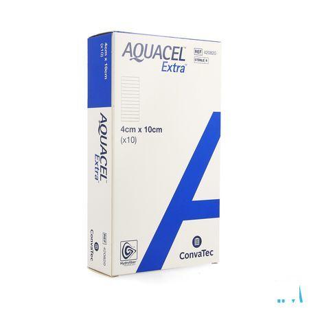 Aquacel Extra Pansement Hydrofiber + renf.fibr. 4x10cm 10  -  Convatec