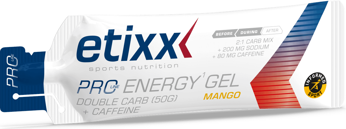 Etixx Double Carb Energ.Gel Line+Caff.Mango12 x 60 ml