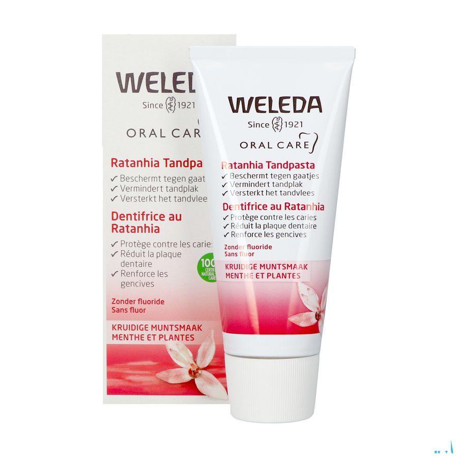 Weleda Tandpasta Ratanhia Roos 75 ml  -  Weleda