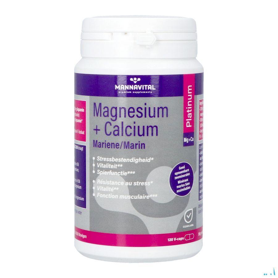 Mannavital Magnesium + Calcium Mariene V-Caps 120