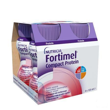 Fortimel Compact Protein Fraich. Fr.rouge 4x125 ml  -  Nutricia