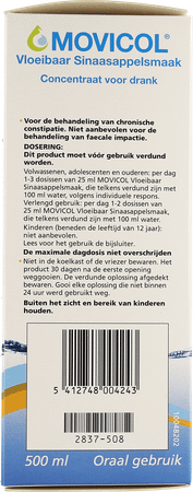 Movicol Liquide Gout Orange Solution Dil Buvable 500 ml 