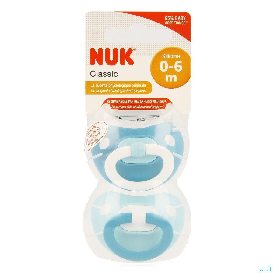 Nuk Sucettes 1 Classic Fashion Garcon 0-6m 2  -  Eureka Pharma