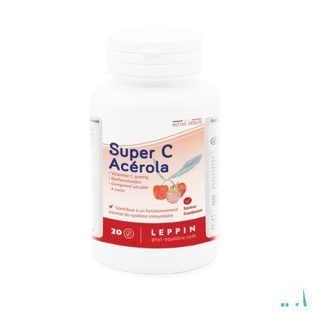 Leppin Super C Acerola 500 mg Framboos Kauwtabletten 20  -  Lepivits