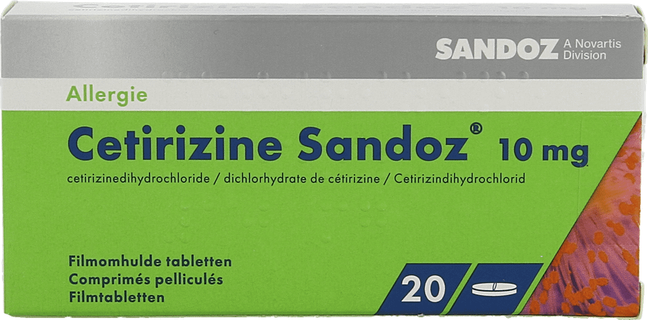 Cetirizine Sandoz Tabletten 20 X 10 mg