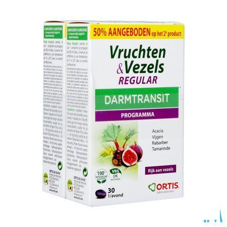 Ortis Vruchten & Vezels Regular Tabletten 2x30  -  Ortis
