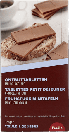 Prodia Comprimesettes Petit Dejeuner Choco.lait 16x8g  -  Revogan