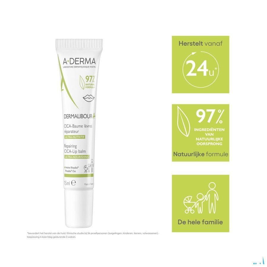 Aderma Dermalibour + Cicabalsem Lippen 15 ml  -  Aderma