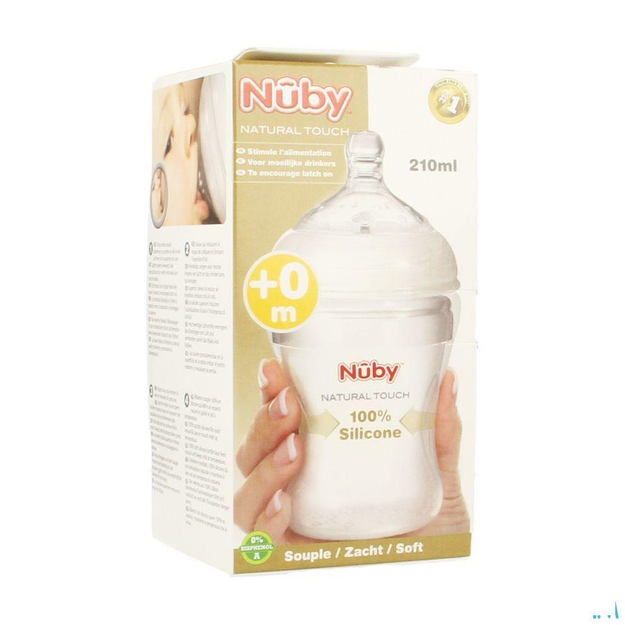 Nuby Nt Drinkflesje Uit Zachte Silicone - 210 ml - 0m +   -  New Valmar