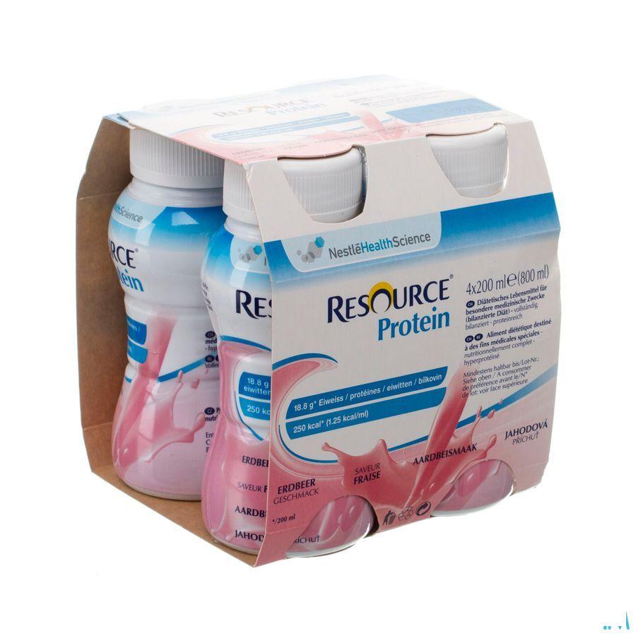 Resource Protein Aardbei 4x200 ml  -  Nestle