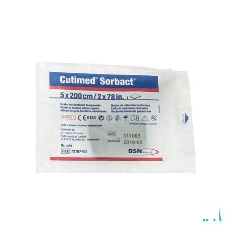 Cutimed Sorbact Gaasstrook 5x200cm 1 7216700