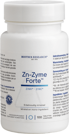 Biotics Zn-Zyme Forte 100 comprimés  -  Energetica Natura