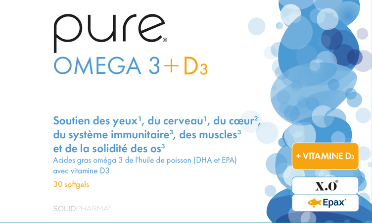 Pure Omega 3 + D3 Softgels 30