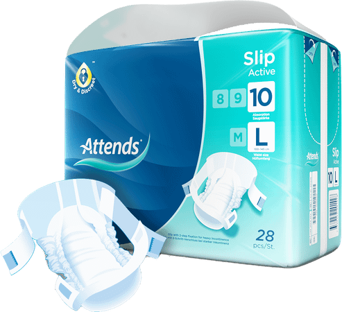 Attends Slip Active 10 Large 1x28