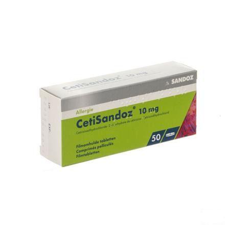 Cetisandoz Sandoz Tabletten 50 X 10 mg 