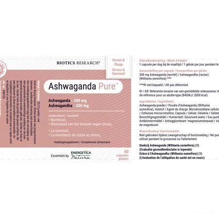 Ashwaganda Pure 60 capsules  -  Energetica Natura