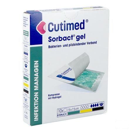 Cutimed Sorbact Gel 7,5cmx 7,5cm 10 7261100