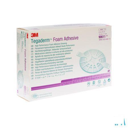 Tegaderm Foam Dressing Adhesive 10,00x11,00cm 10 90611  -  3M