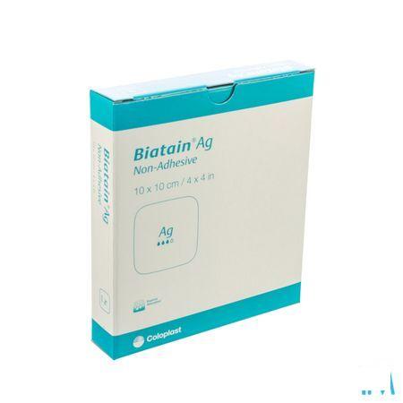 Biatain Ag Schuimverb N/adh 10,0x10,0cm 5 39622  -  Coloplast