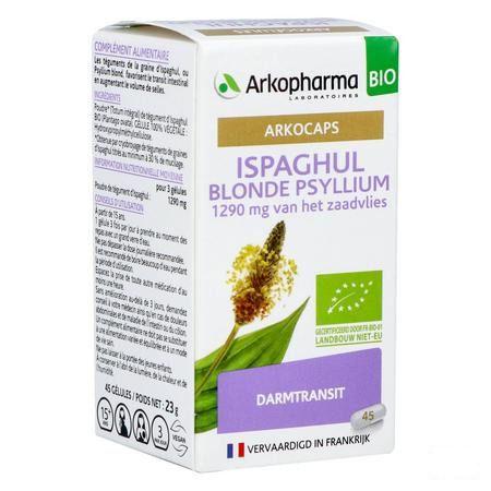 Arkogelules Ispaghul Psyllium Blond Bio Caps 45