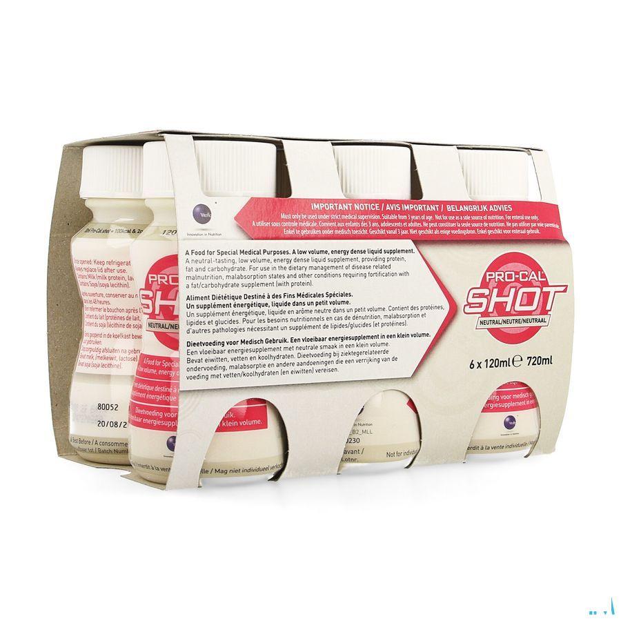 Pro-cal Shot Neutraal 6x120 ml 