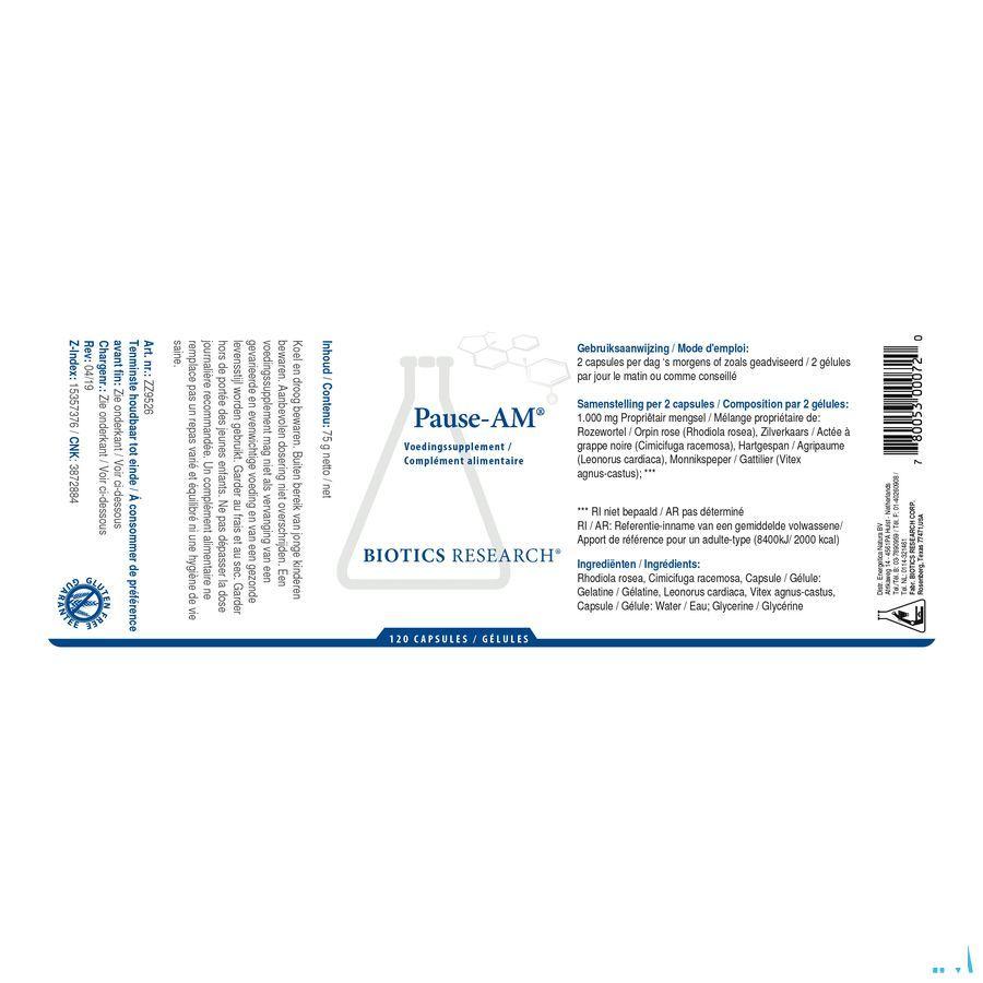Pause Am Biotics Caps 120  -  Energetica Natura