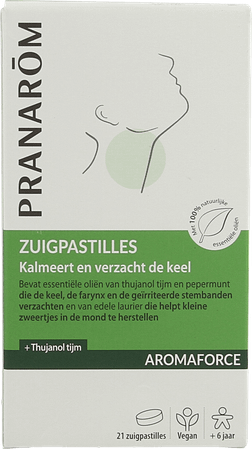 Aromaforce Keel Verzachtende Zuigpastilles 21  -  Pranarom