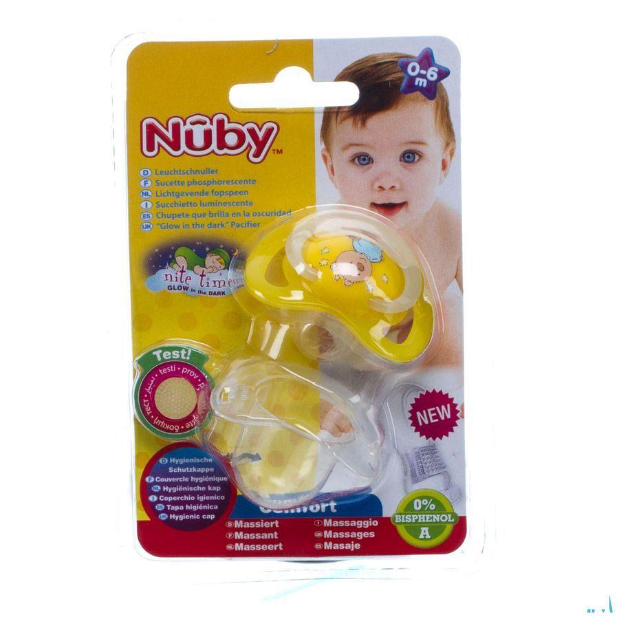Nuby C Fopspeen Polyprop. Ortho Lichtgevend 0-6m  -  New Valmar