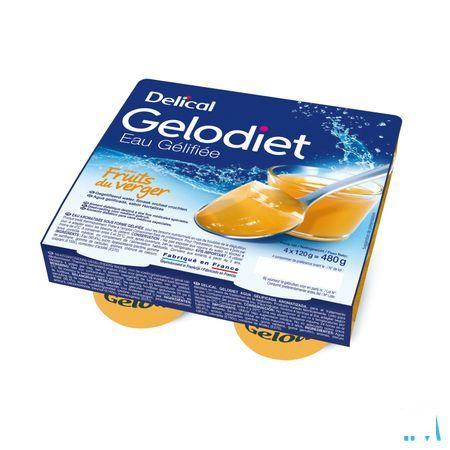 Gelodiet Gelwater Gesuikerd Boomgaardfruit 4x120 gr  -  Bs Nutrition