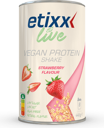 Etixx Live Vegan Protein Shake Strawberry Pdr 448 gr
