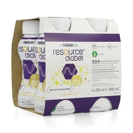 Resource Diabet Vanilla 4x200 ml 12173634  -  Nestle