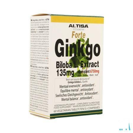 Altisa Ginkgo Biloba 135 mg Tabletten 60  -  Dieximport
