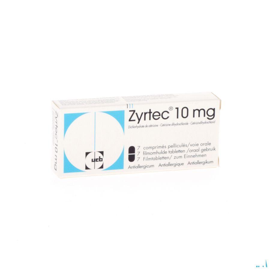 Zyrtec 10 mg Filmomhulde Tabletten 7 X 10 mg